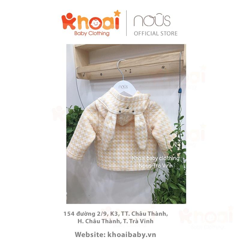 Áo khoác Jacket Nous vàng tai thỏ - Chất liệu Nu Choux 95% cotton thiên nhiên