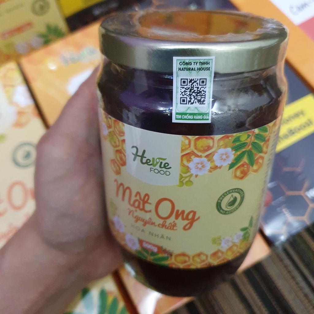 Mật ong nguyên chất xuất khẩu HeVieFood hoa nhãn/ hoa cafe hũ 500g