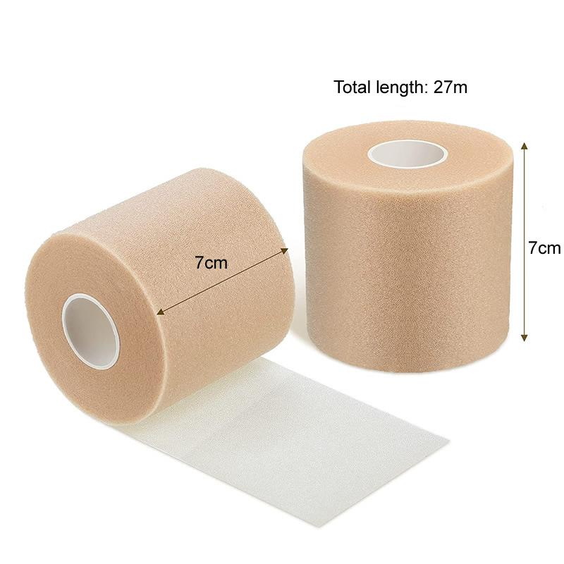 6 Miếng Xốp Underwrap Thể Thao Băng Bọc Trước Thể Thao Băng Sơ Cấp Cứu Băng Cho Mắt Cá Chân Cổ Tay Tay Đầu Gối Color: Black Size: 7cm x 27m