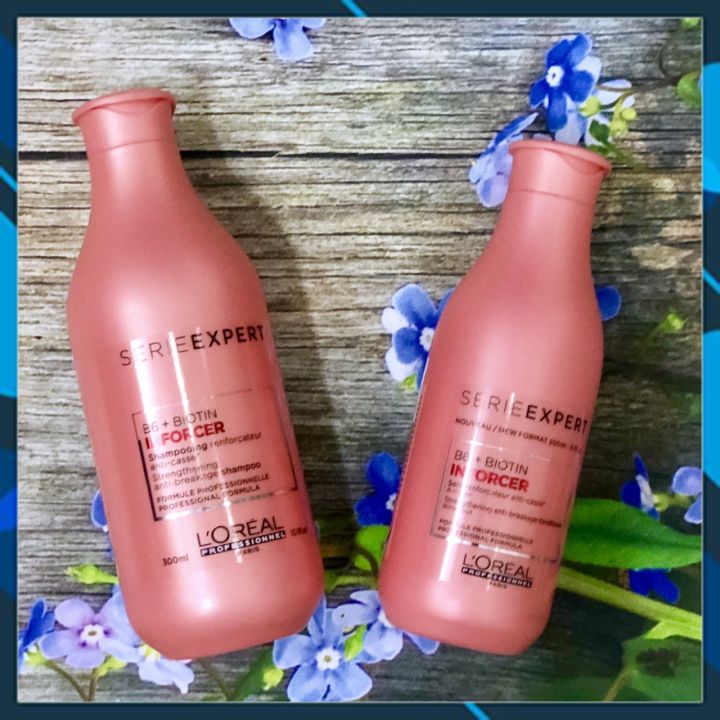 Bộ gội xả phục hồi ngăn gãy rụng L'oreal Serie Expert B6 + Biotin Inforcer Strengthening Anti-breakage