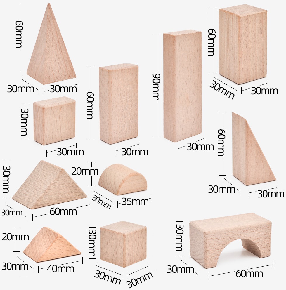 Bộ 100 khối gỗ xếp hình lâu đài