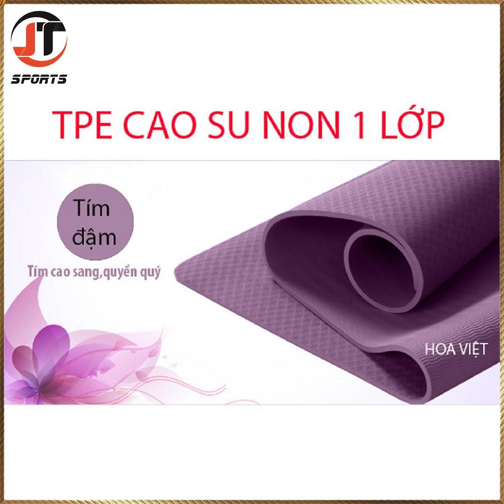 Thảm tập yoga TPE 8mm cao cấp loại 1 tặng túi xịn + dây buộc