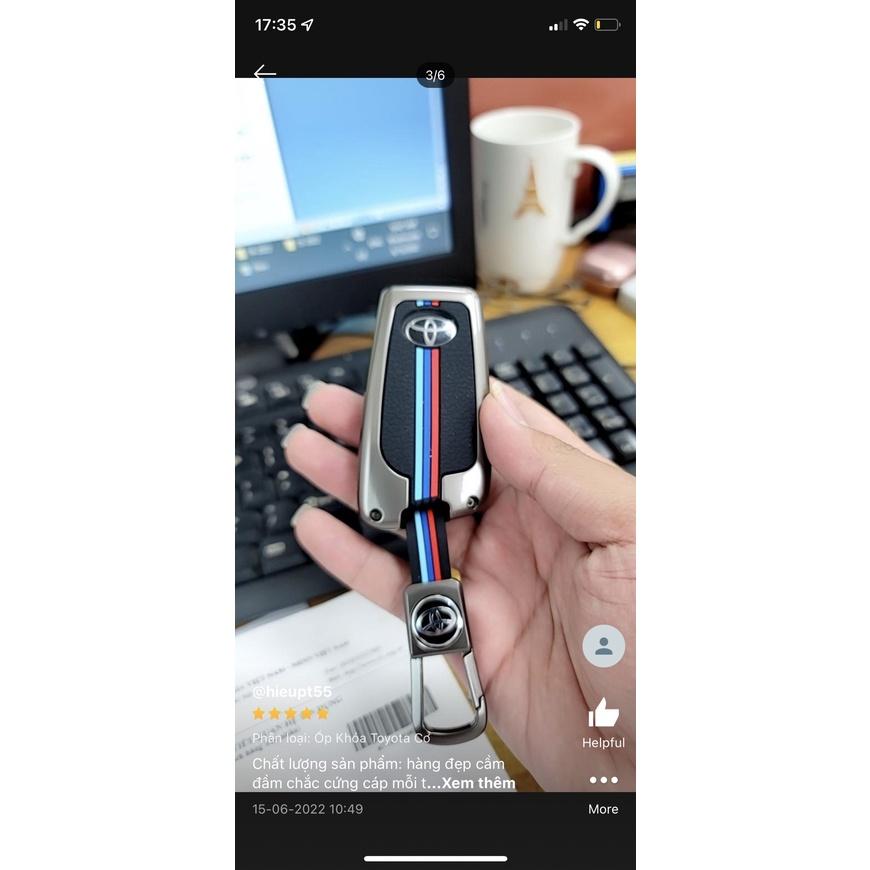 Ốp khóa kim loại Toyota Fortuner, Innova, Altis, Hilux Mẫu Chìa Cơ bảo vệ khóa bằng hợp kim cao cấp