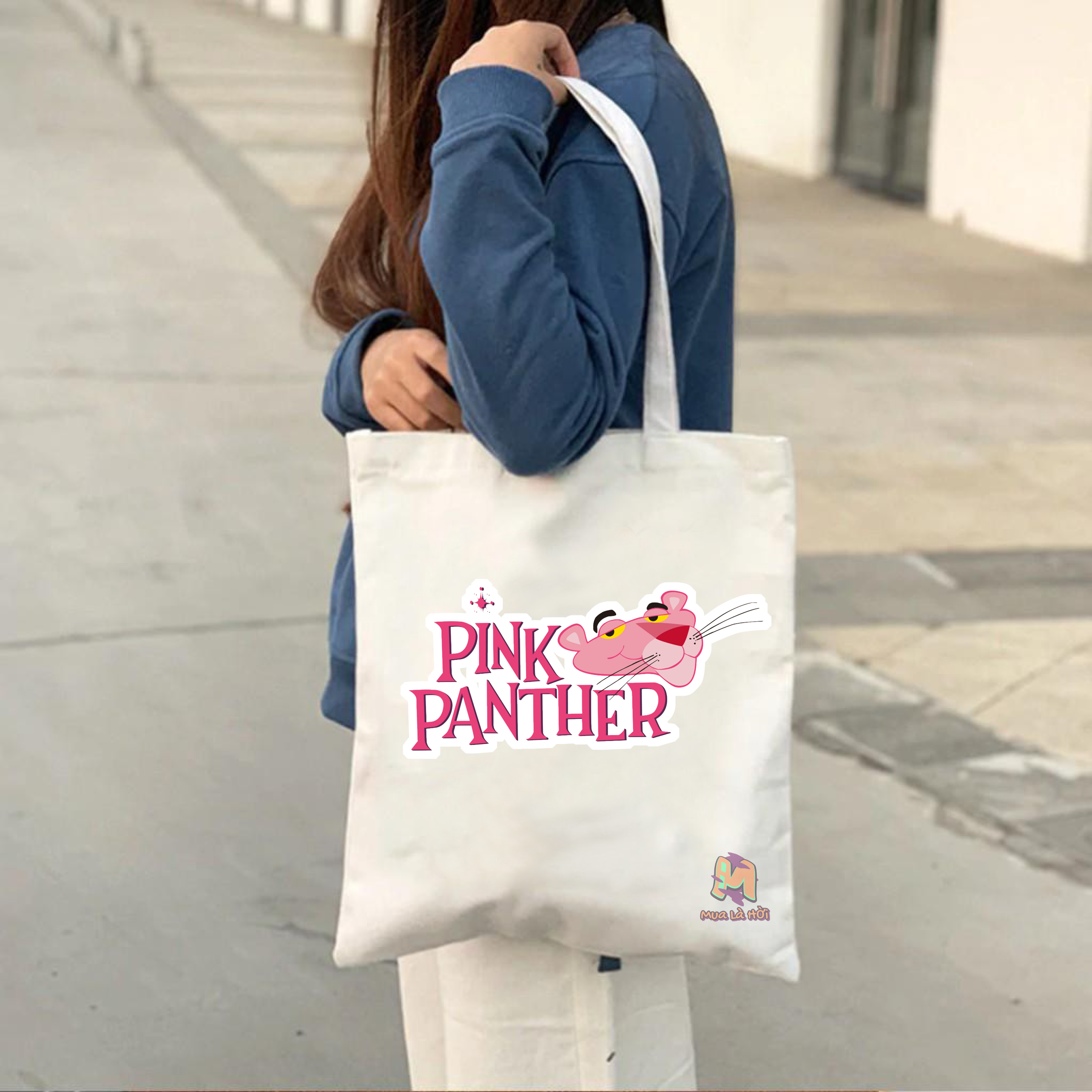 Túi Tote in hình chủ đề Điệp vụ Báo Hồng - Pink Panther