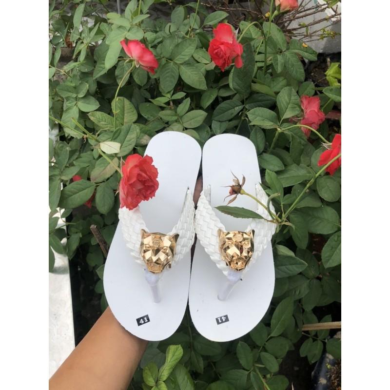 sandal đồng nai dép kẹp nam nữ quai bính trắng đế trắng size từ 35 nữ đến 43 nam