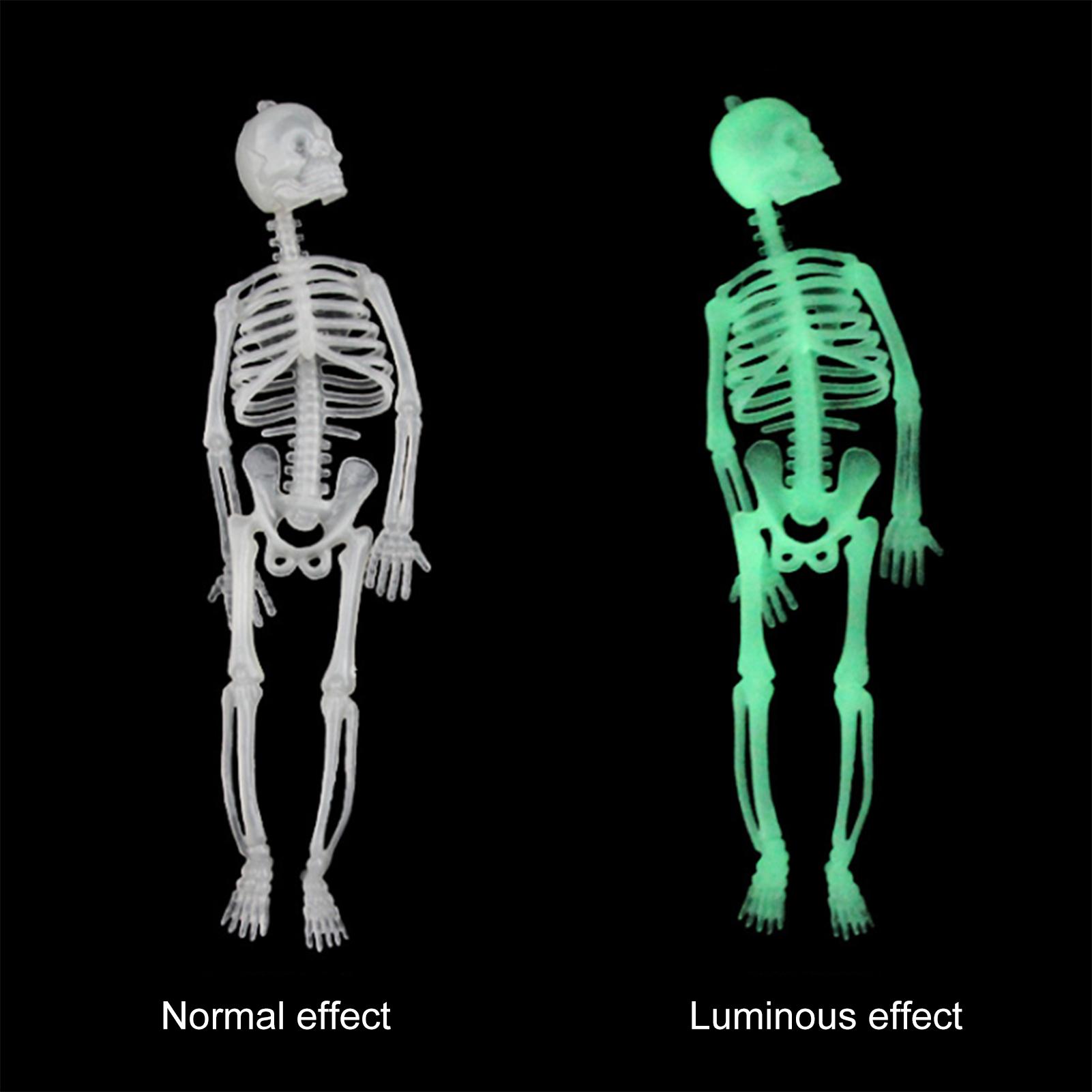 Set 2 Phụ Kiện Bộ Xương Có Đèn Phát Sáng Trang Trí Halloween