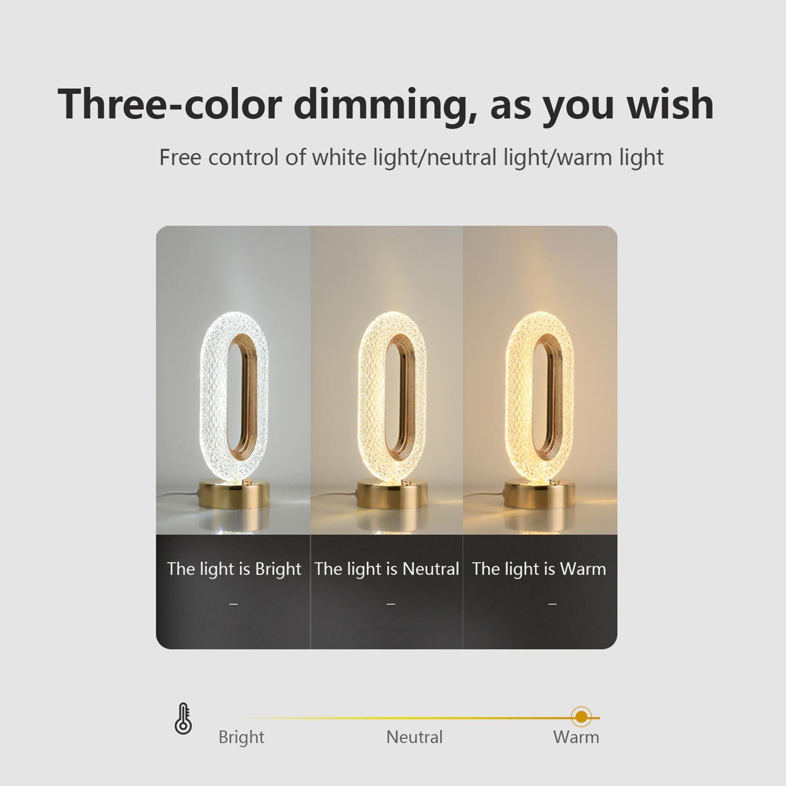 Bedside Table Lamp Dimming Touch Lamp Adjustable LED Nightlight