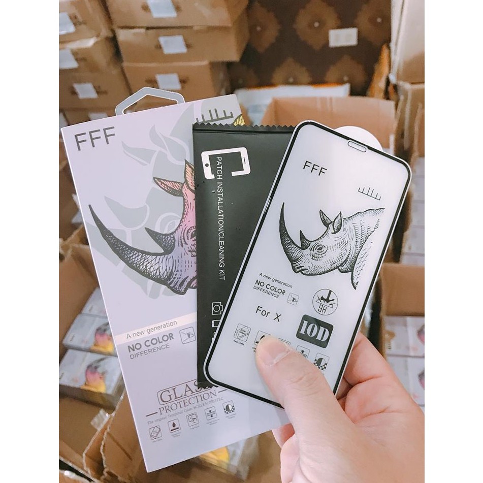 Kính cường lực dành cho iphone tê giác full tràn viền - XR/ XS MAX