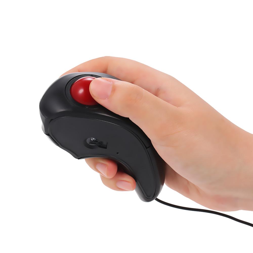 Ergonomic Có Dây Trackball Chuột Quang Cầm Tay Chuột Cho Win7/ 8/ ME/ XP/ NT Máy Tính 4 Có Thể Điều Chỉnh mức DPI Cắm N Chơi, đen