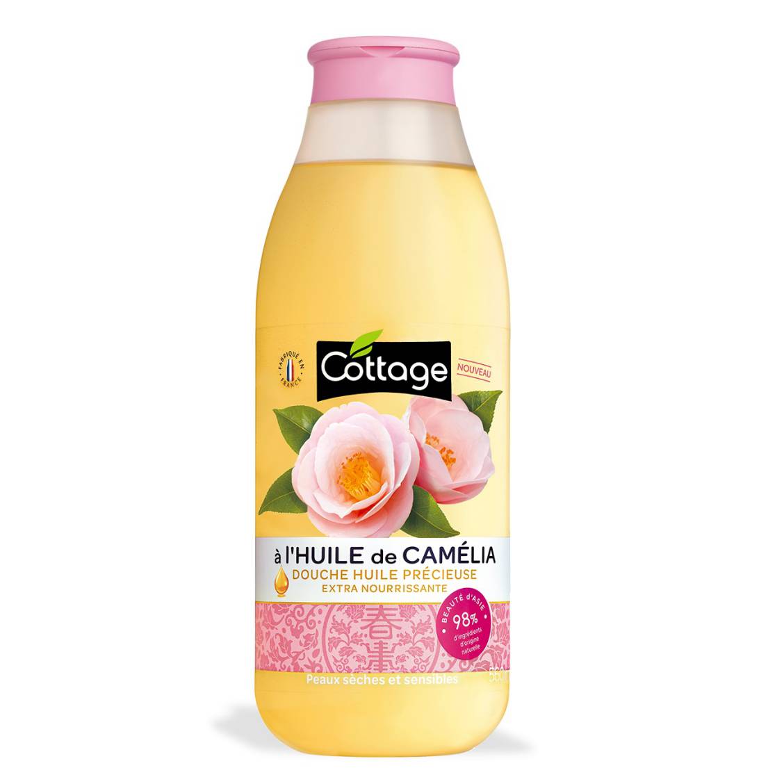 Gel tắm Cottage Camelia - Hoa Hồng Pháp 560ml