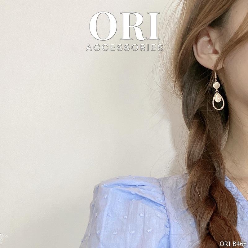 Bông tai nữ móc câu dáng dài hình giọt nước ORI ACCESSORIES B468