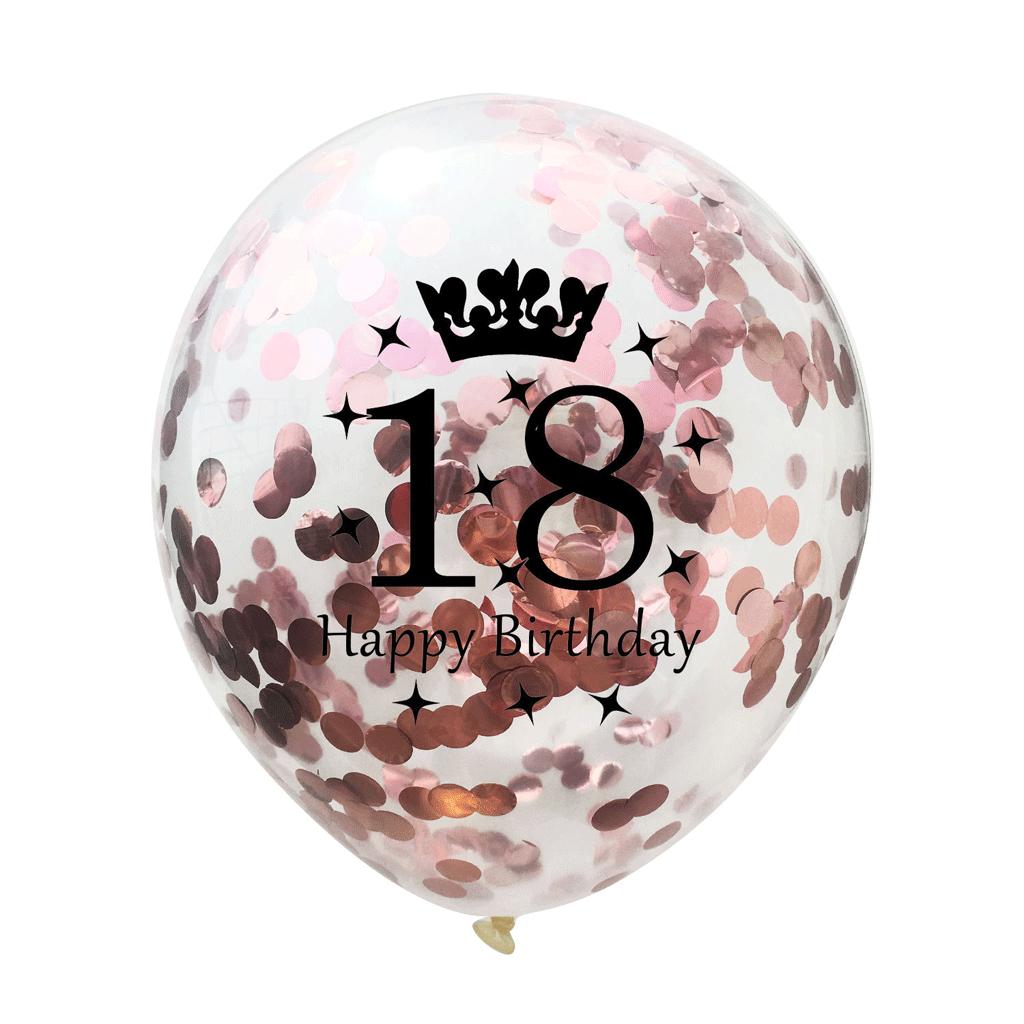 Happy Birthday Digital Confetti Latex Balloon Birthday Decor