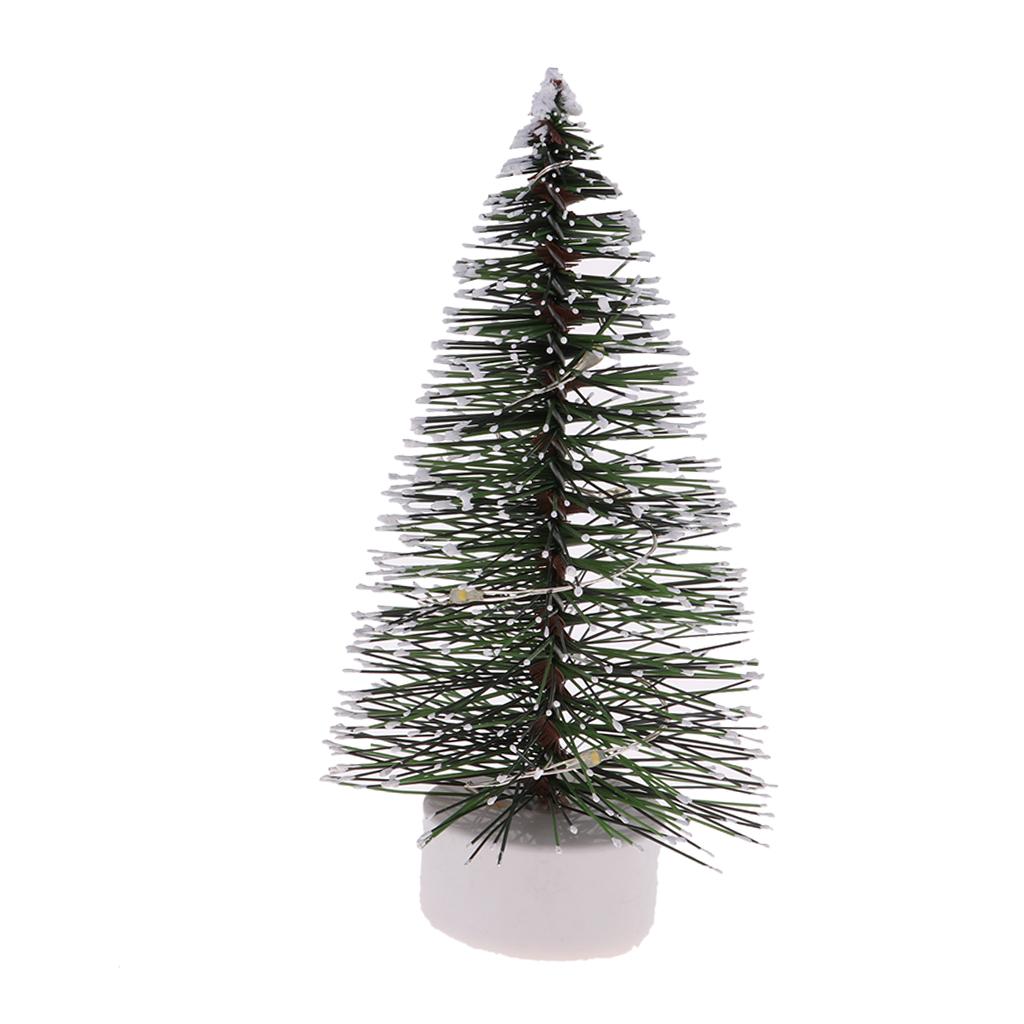 1/12 Dollhouse Miniature Christmas Ornaments LED Light Christmas Tree Accessory