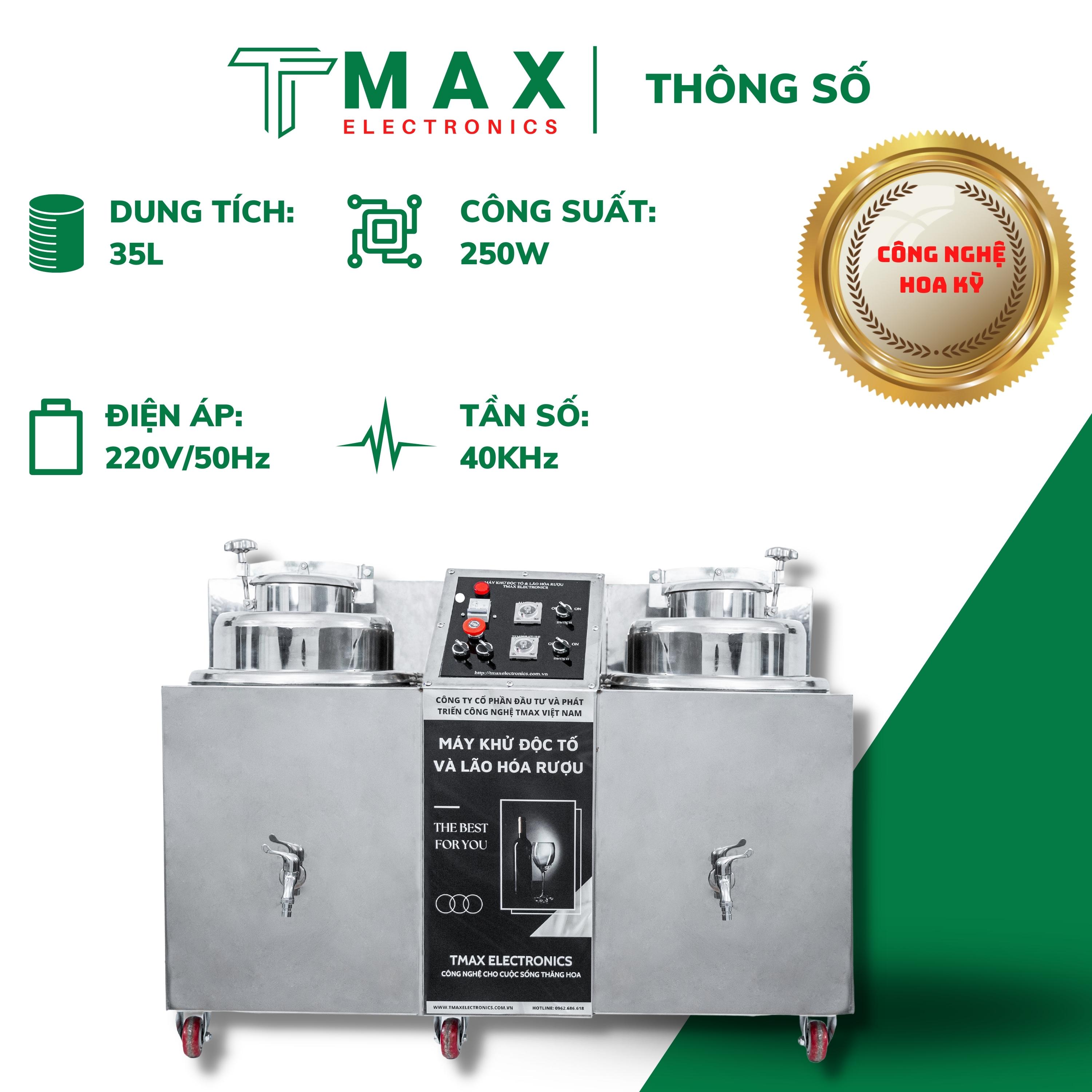 Máy Khử Độc Tố Và Lão Hóa Rượu Tmax Electronics 70L - Hàng Chính Hãng - Bảo Hành 12 Tháng