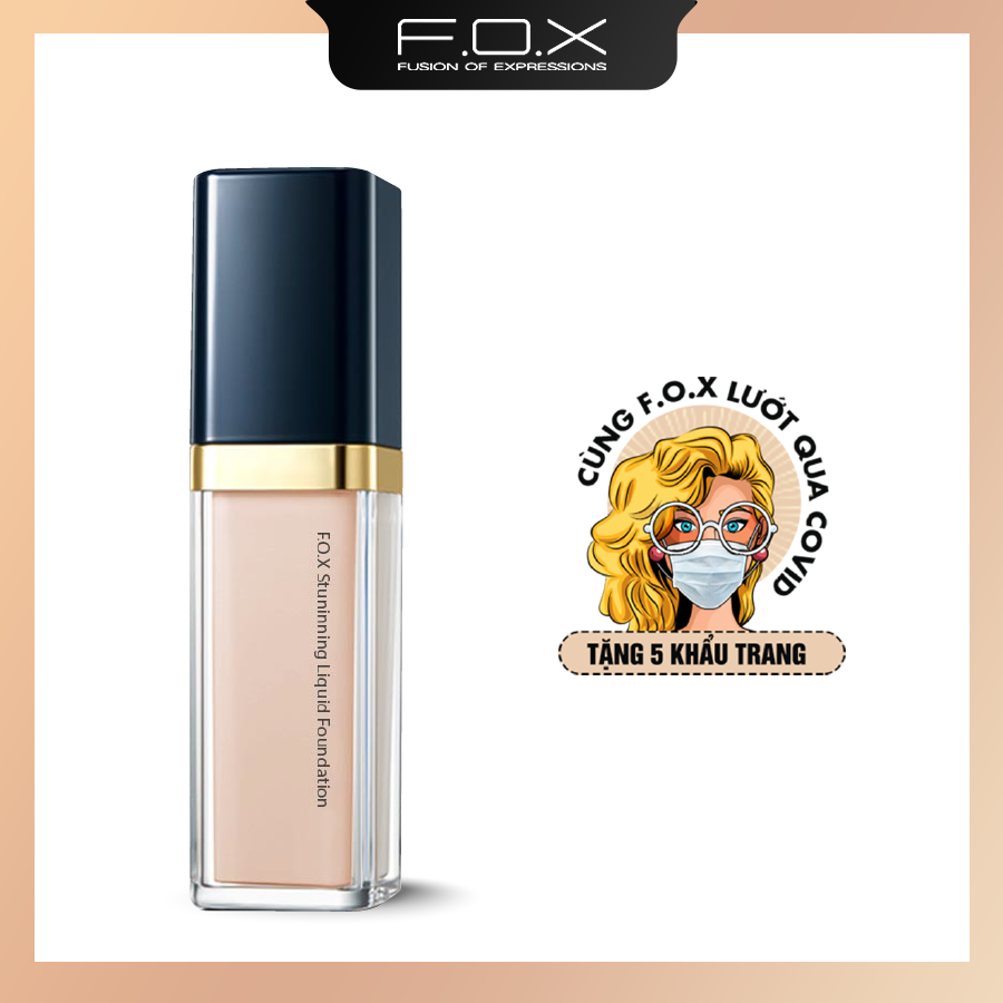 Kem Nền FOX Dưỡng Ẩm Làm Sáng Da  - SPF30★★ Stunning Liquid Foundation 30ml