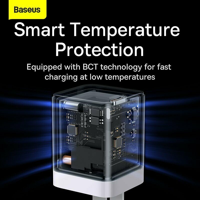 Củ sạc siêu nhanh USB C 30W Baseus GaN3 Fast Charger cho iPhone 13,12 Pro Max QC4.0 cho điện thoại Samsung Xiaomi - Hàng chính hãng