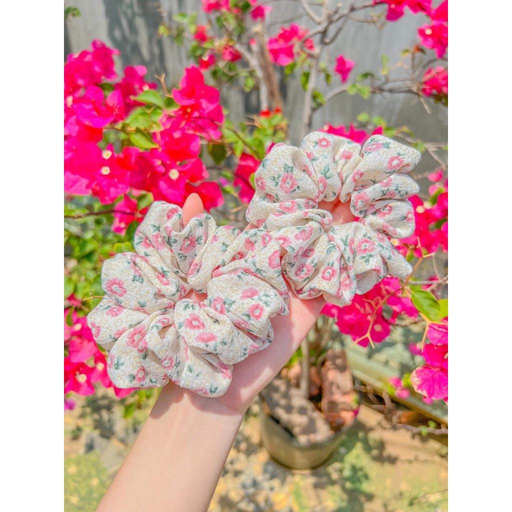 Dây Cột Tóc Nữ Scrunchies Nhiều Màu Dễ Thương, Tiểu Thư Dễ Phối Đồ