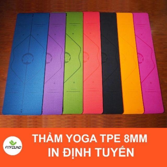 Thảm tập gym yoga định tuyến 8mm cao cấp