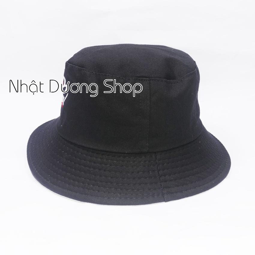 Nón bucket tai bèo thêu I Love You ! chất liệu vải Cotton thoáng mát mà hợp thời trang