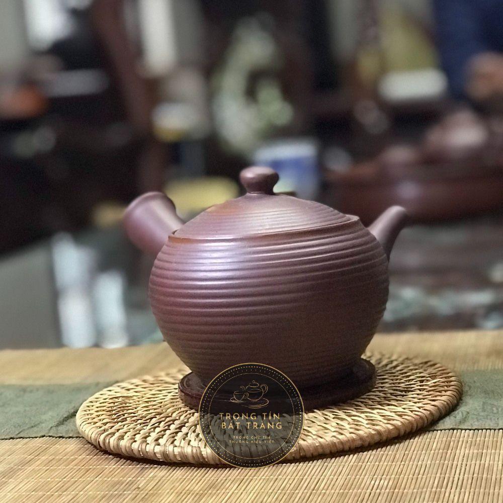 Ấm Trà Đạo Gốm Tử Sa Bát Tràng Nâu Ganh Dáng Đường Vũ Dung Tích 500ml ABTTH 07