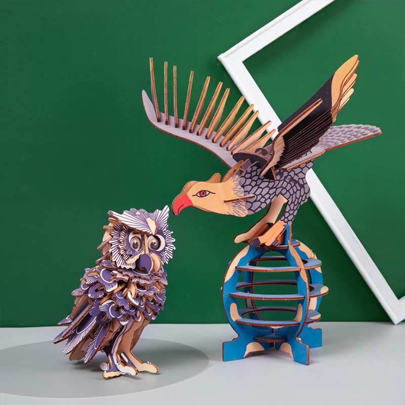 Đồ chơi lắp ráp gỗ 3D Mô hình Con Cú Laser