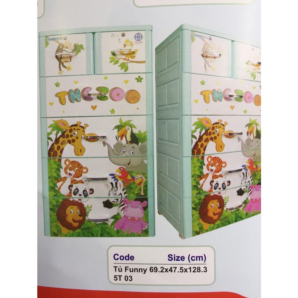 Tủ nhựa Việt Nhật cỡ to 70x130x48cm