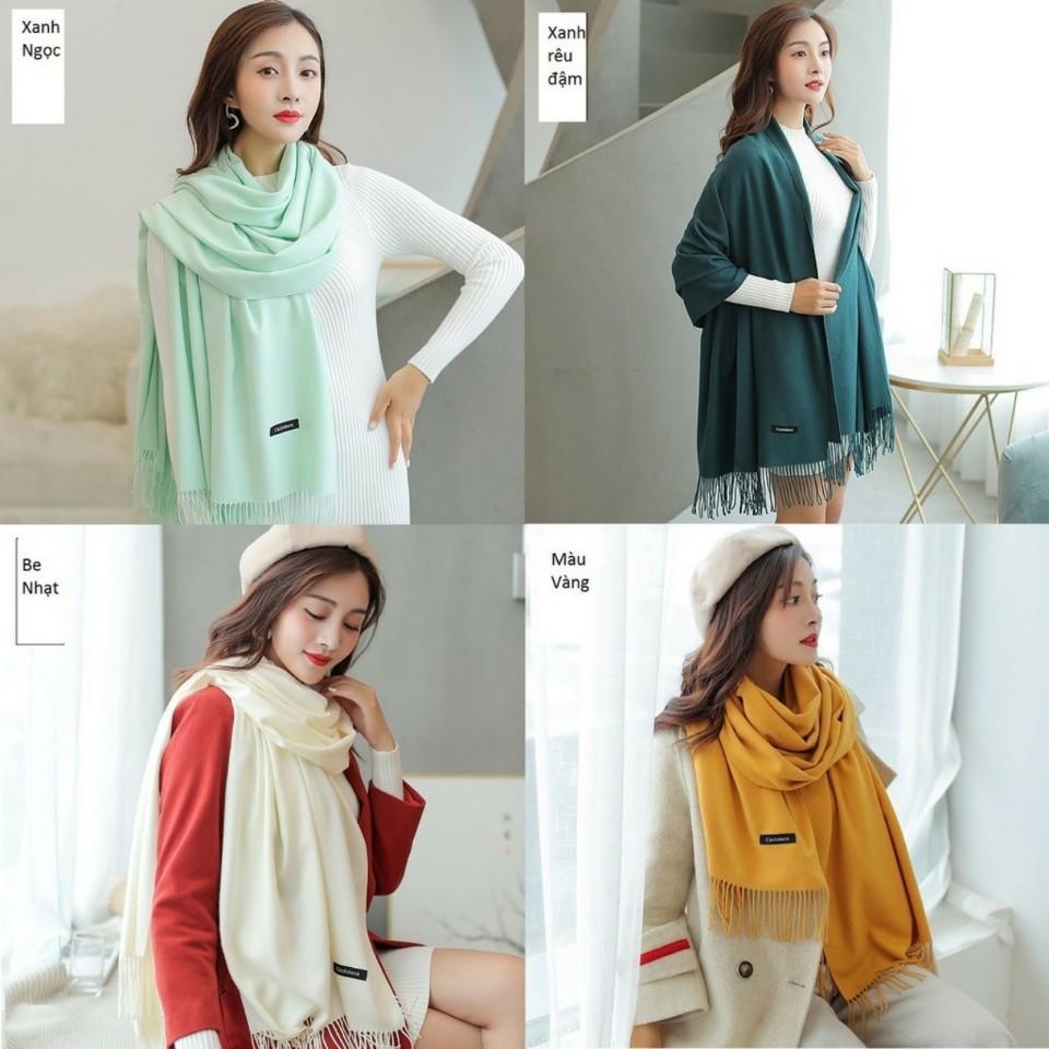 Khăn choàng cổ Cashmere 200 x 70cm, đơn giản, thanh lịch