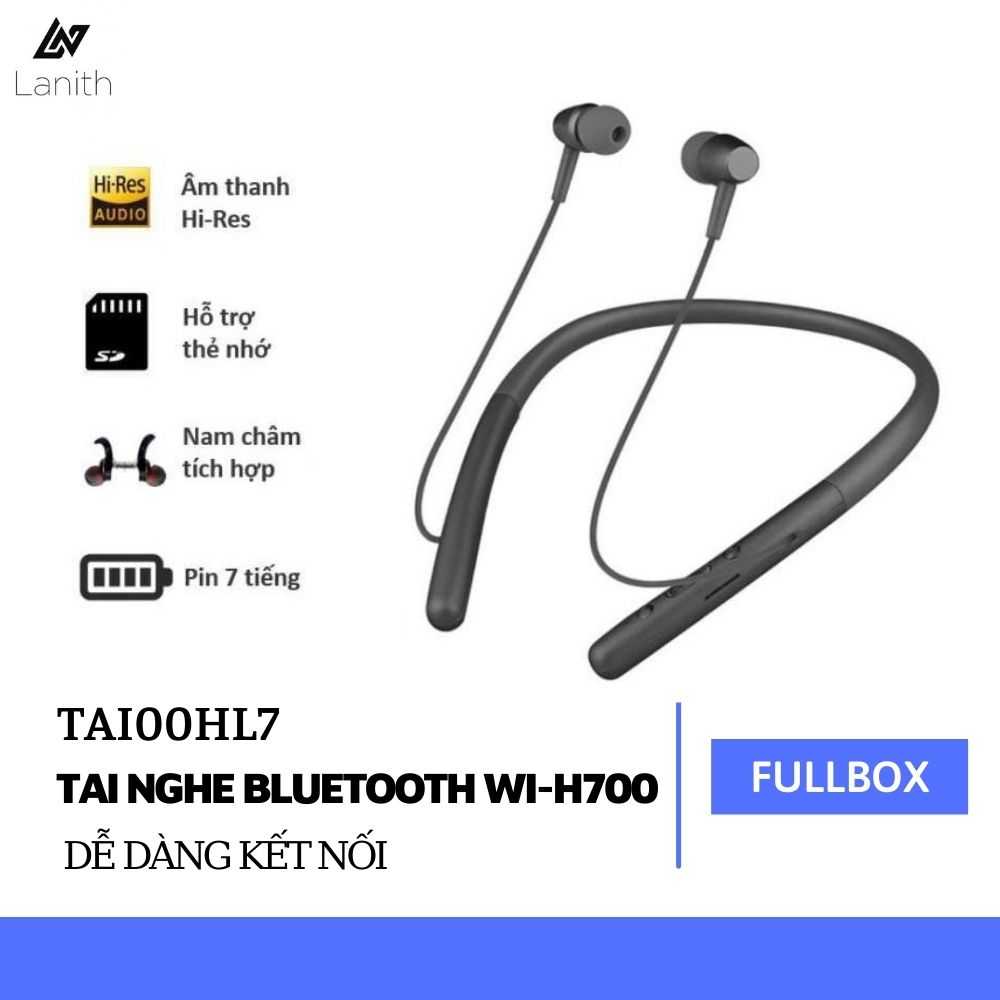 Tai Nghe Choàng Cổ Bluetooth LANITH WI-H700 - Tai Nghe Không Dây Thể Thao - Âm Thanh Chất Lượng, Vượt Trội - Chống Nước Nhẹ - Hàng Nhập Khẩu - TAI00HL7