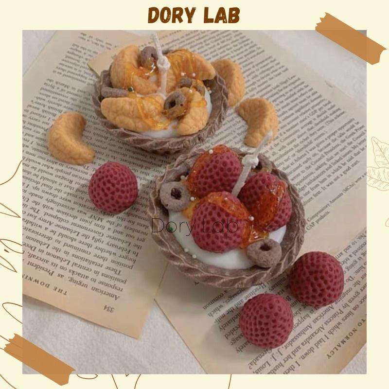 Nến Thơm Bánh Trứng Trái Cây Không Khói Handmade, Phụ Kiện Decor, Quà Tặng - Dory Lab