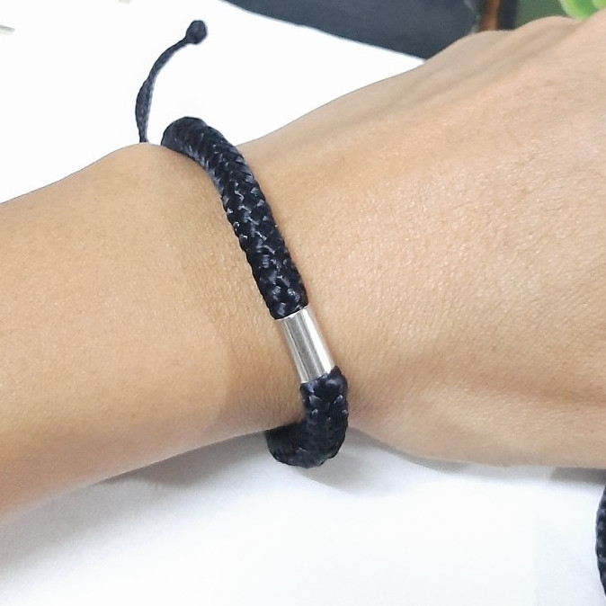Combo 2 vòng tay nam nữ dây dù rút kéo free size