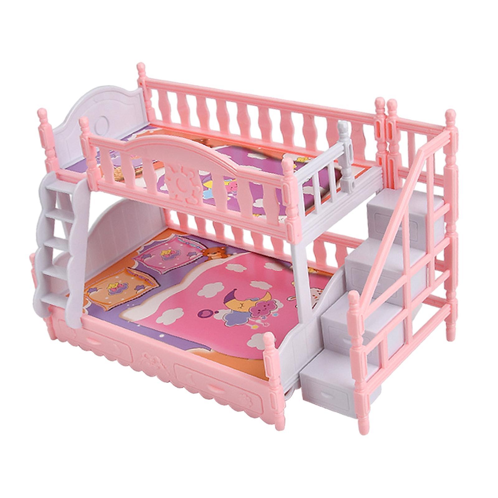 Doll House Furniture Simulation DIY Scene Decor Doll Bed for Boys Girls Kids