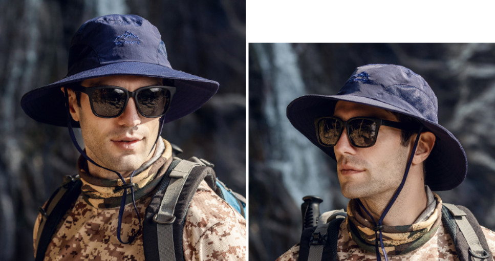 Mũ chống nắng nam kèm khẩu trang 360 độ, nón chống nắng chống tia cực tím cao cấp