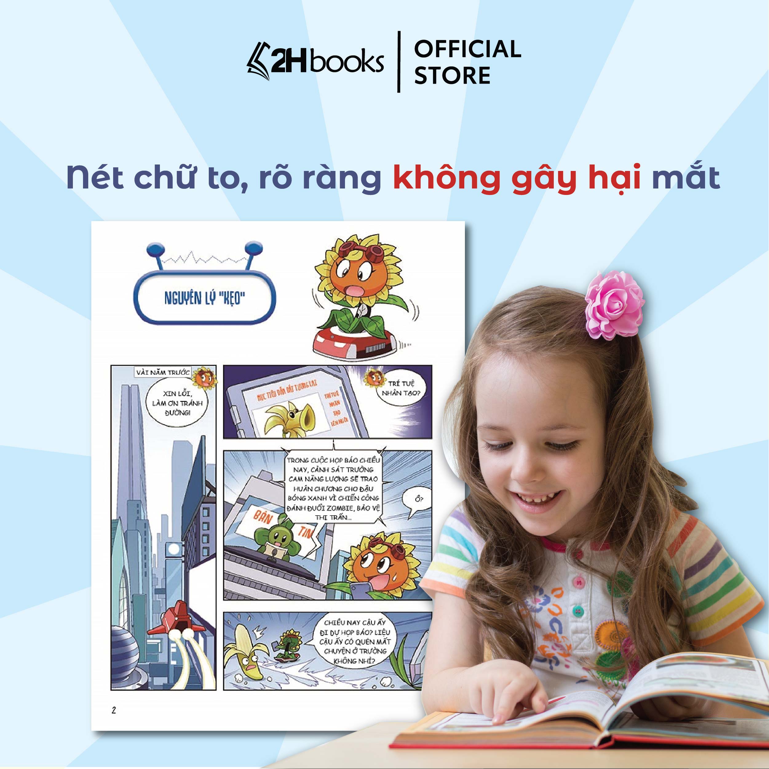 Sách Plants vs Zombies, Trái cây đại chiến zombie, Thế giới Robot, Truyện tranh cho bé, 2HBooks