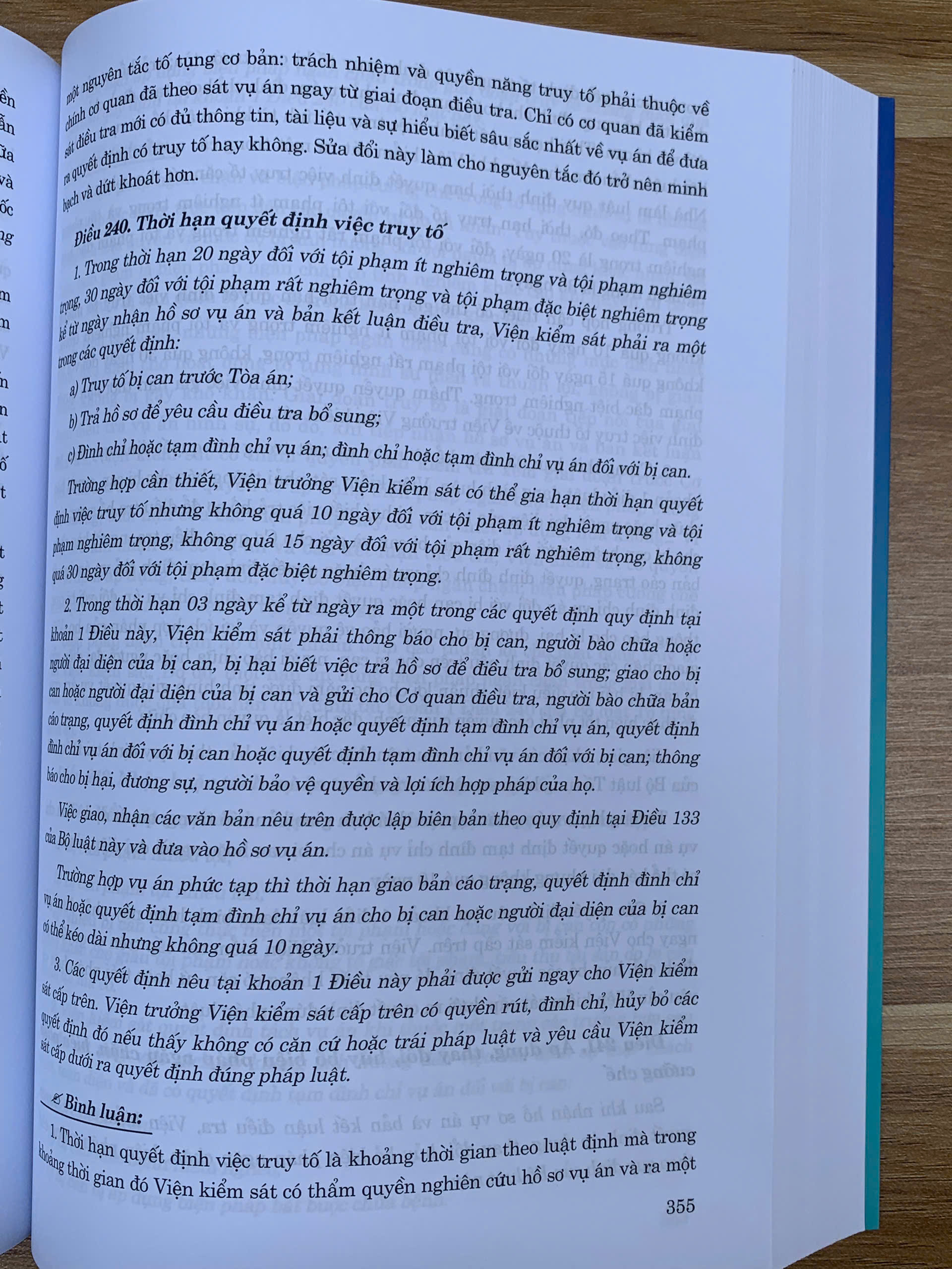 Bình luận khoa học Bộ luật Tố tụng hình sự năm 2015 (sửa đổi, bổ sung năm 2021, 2024, 2025)