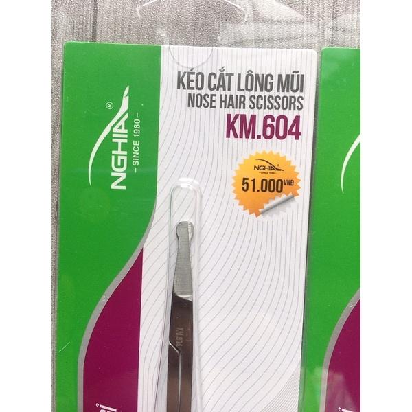 Kéo tỉa lông mũi KM604-Kềm Nghĩa thép không rỉ, mũi tròn an toàn sử dụng