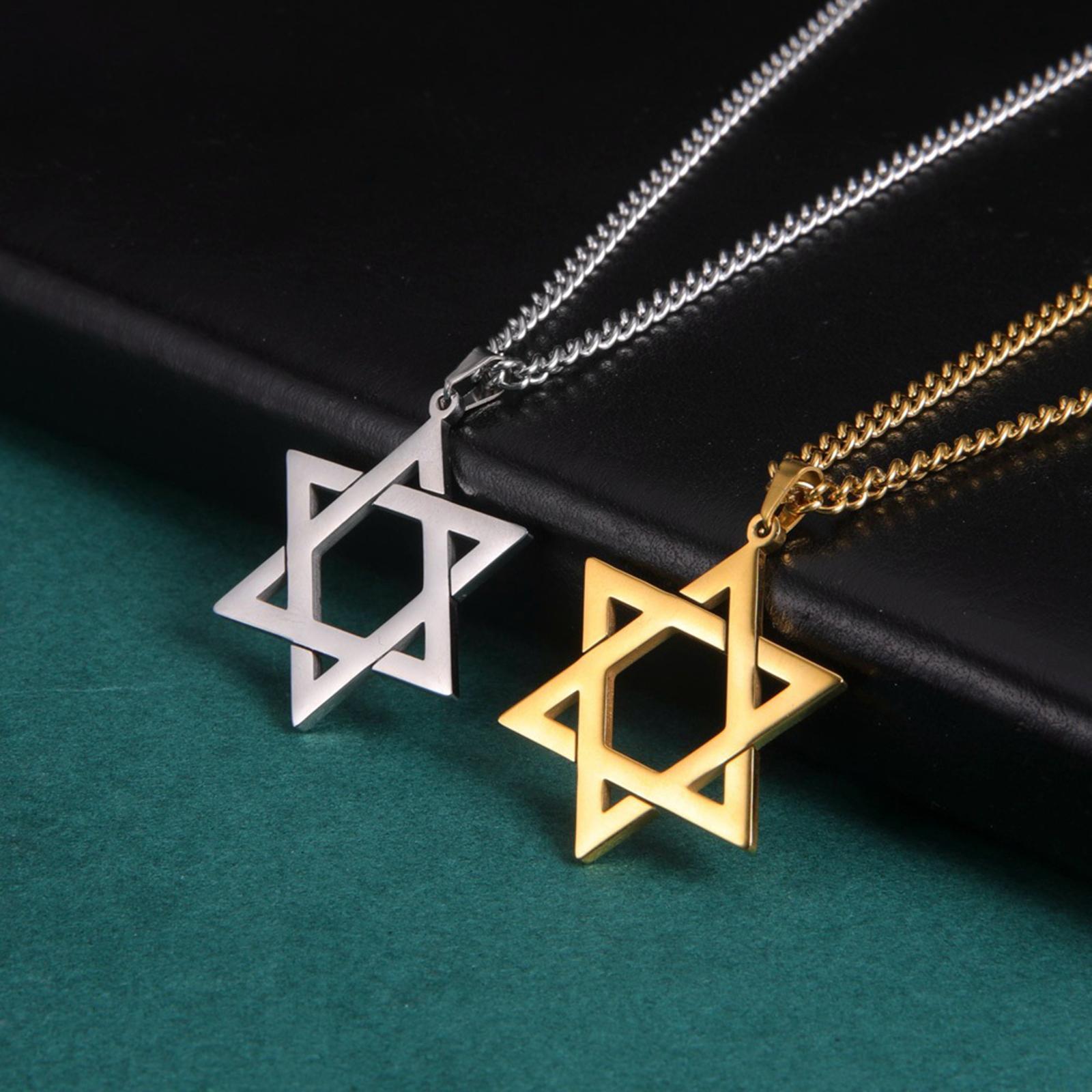 Star of  Necklace Unisex Fashion 23inch Punk for Men Women Couples