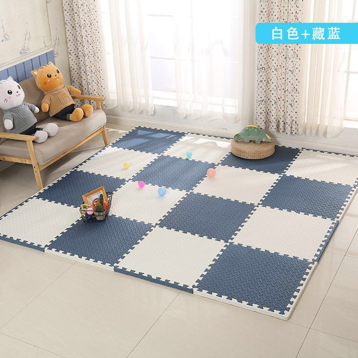 Thảm xốp lót sàn cho bé chơi chống trượt ngã, chống lạnh chân kt 30*30*1.2cm siêu dày - trắng sữa