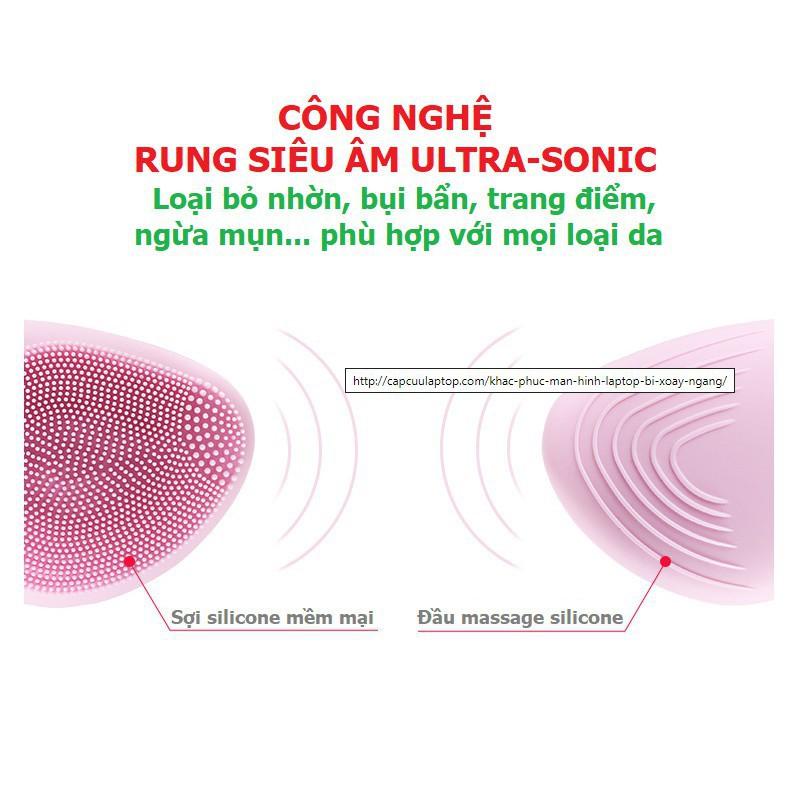 Máy Rửa Mặt Sóng Âm BR-020 ️ Sóng Siêu Âm Rung Chắc Giúp Làm Sạch Da 5 Chế Độ