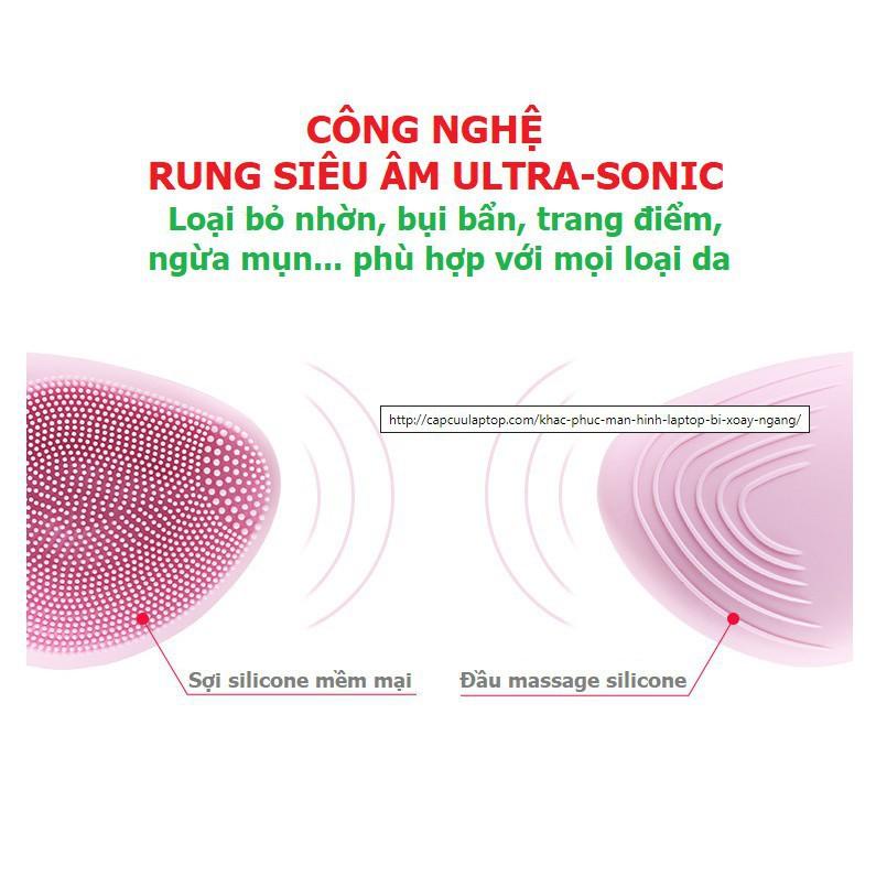 Máy Rửa Mặt Sóng Âm BR-020 ️ Sóng Siêu Âm  Rung Chắc Giúp Làm Sạch Da 5 Chế Độ