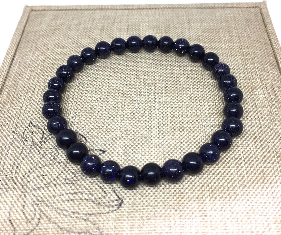 VÒNG TAY ĐÁ KIM SA XANH CHUẨN 5A 6MM
