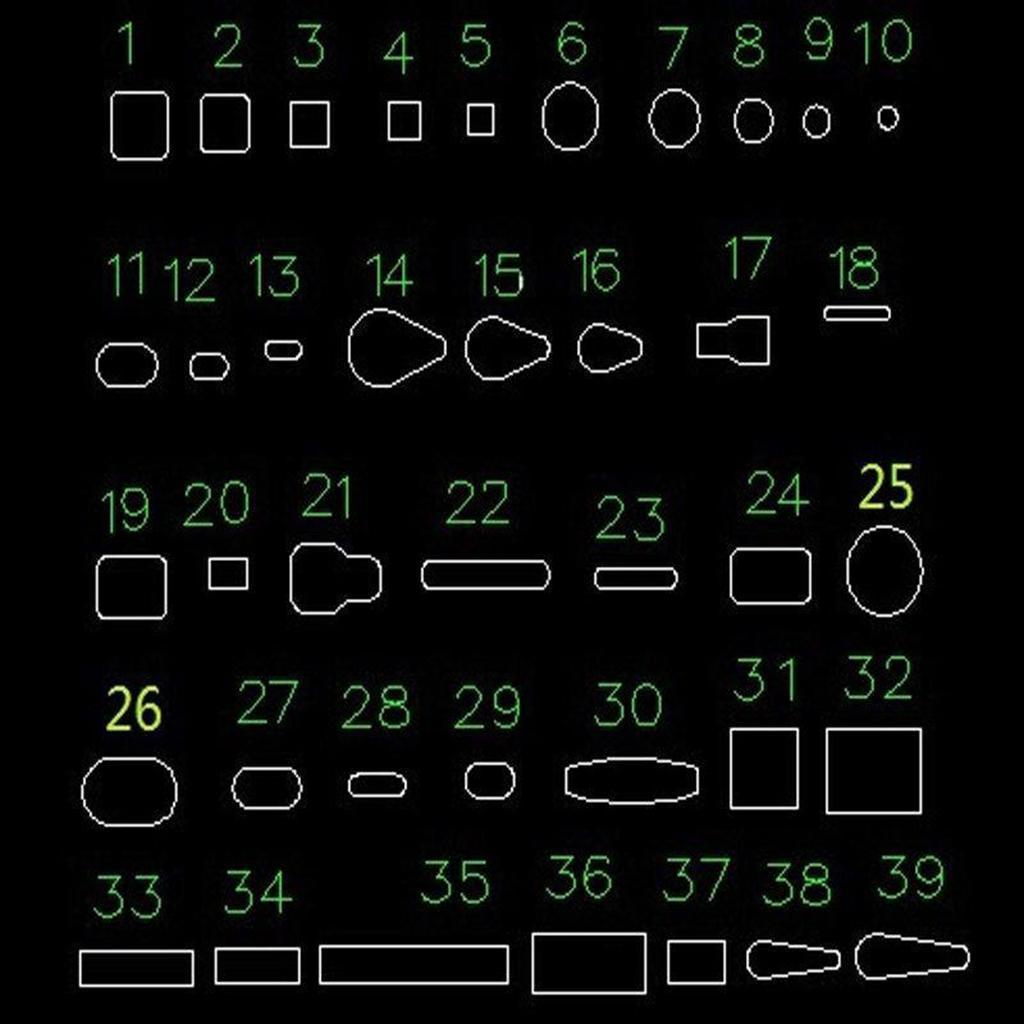 Leather Craft DIY Tool 39 Shape Style Hole Hollow Cutter Punch Handmade Kit