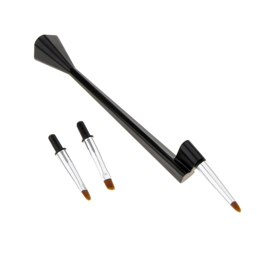 3 In 1 Makeup Eye Brush Kit Eyebrow Shadow Lip Concealer Cosmetic Brush Tool