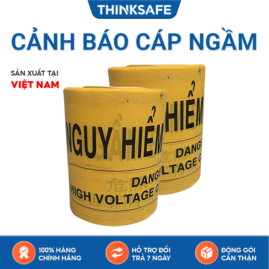 Băng cảnh báo cáp ngầm điện lực chuyên dùng cảnh báo vị trí trang thiết bị đường dây - Cuộn rào cảnh báo ngầm
