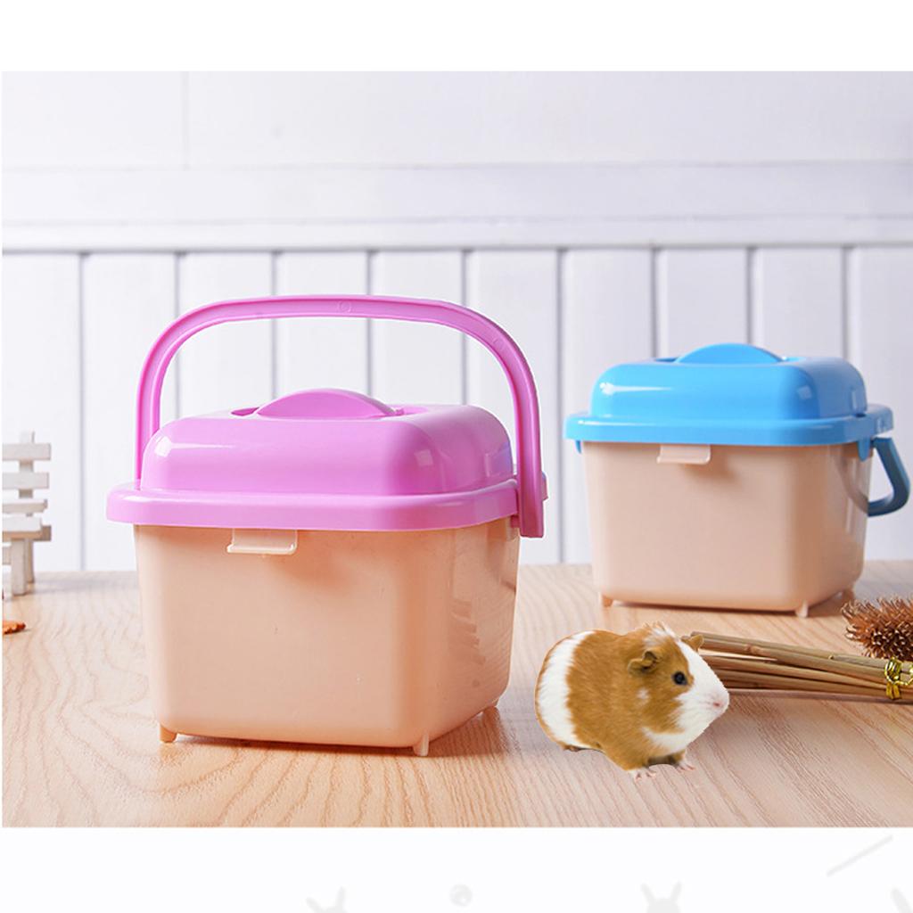 Portable Hamster Outdoor Carrier Mini Cage Mice Moving House For Travel