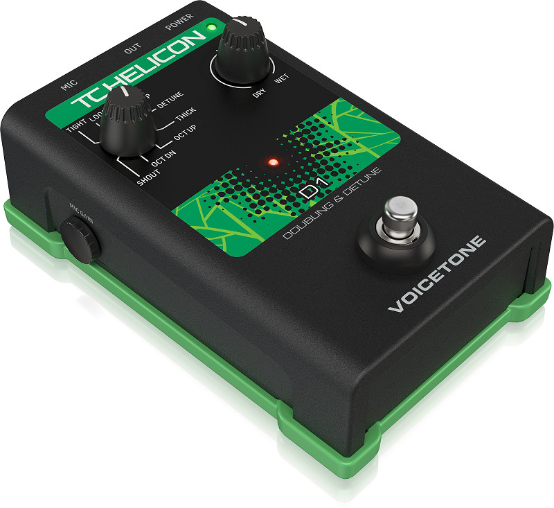 TC-Helicon VoiceTone D1 Doubling and Detune Vocal Effects Pedal-Hàng Chính Hãng