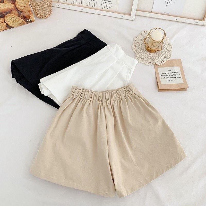 Quần đùi nữ - quần sooc nữ chất đũi xước 3 màu