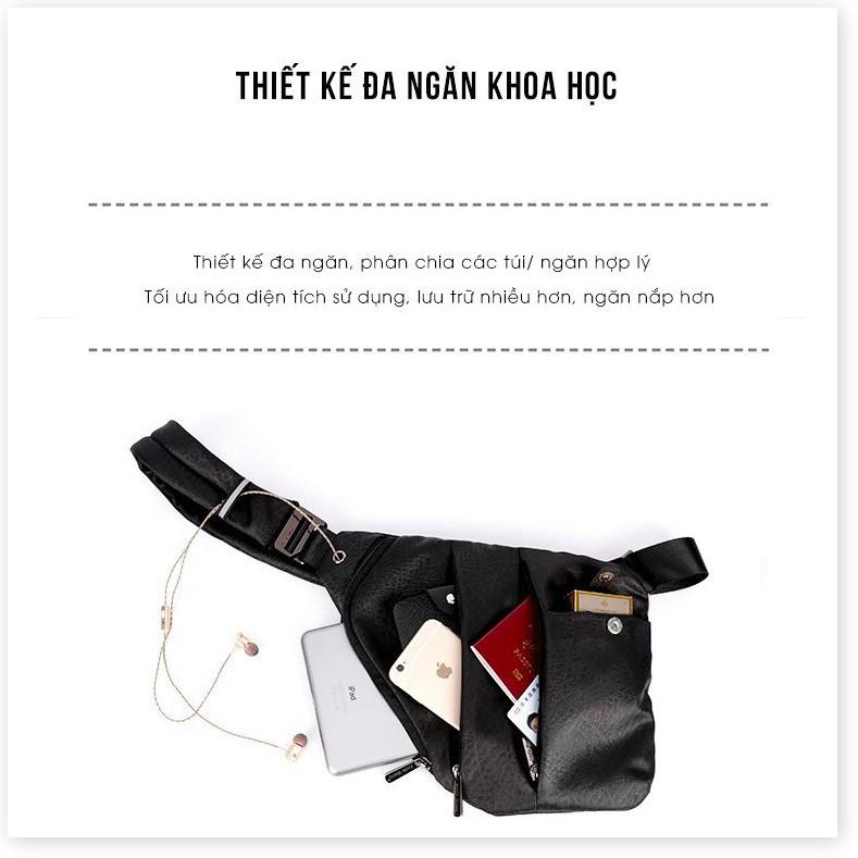 Túi đeo chéo vải giả da cao cấp, thiết kế ôm sát, gọn gàng – ARCTIC HUNTER – COWBOY Gia Dụng SG