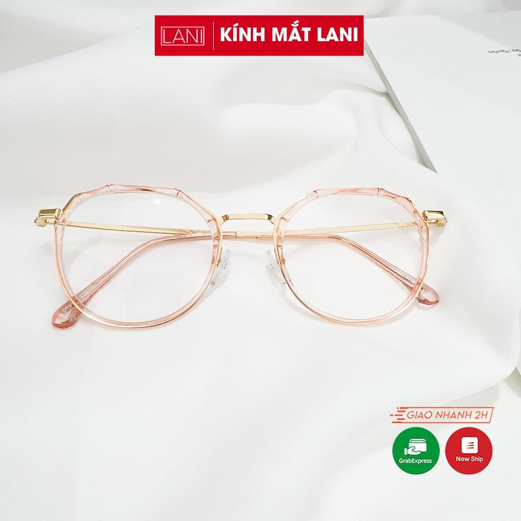 Gọng kính cận nam nữ kim loại đa giác cứng cáp LANI 8854 - Mắt kính có độ theo yêu cầu