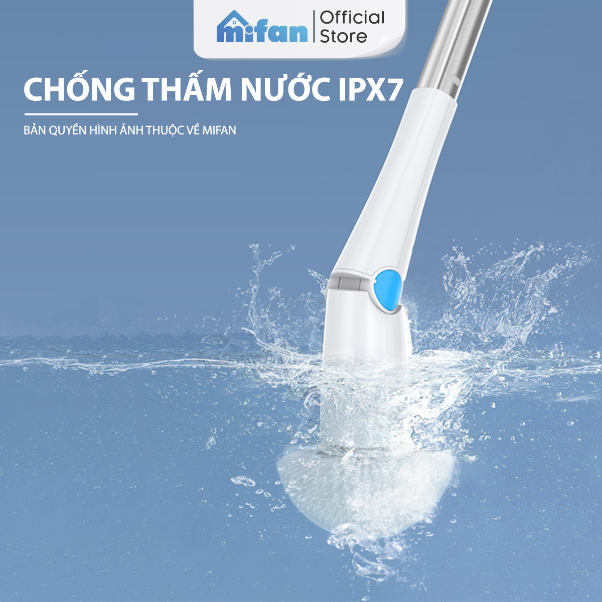 Chổi Cọ Điện Đa Năng Mifan C3 - Công suất 84W, Chống nước IPX7, Pin sạc 2000mAh, Kèm 7 đầu chổi - Bảo hành 12 tháng