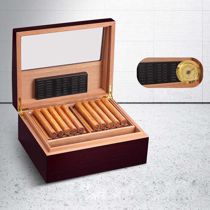 Tủ Đựng Bảo Quản Cigar Gà RA-926 Bảo Quản 60 Điếu Chất Liệu Gỗ Tuyết Tùng Cao Cấp